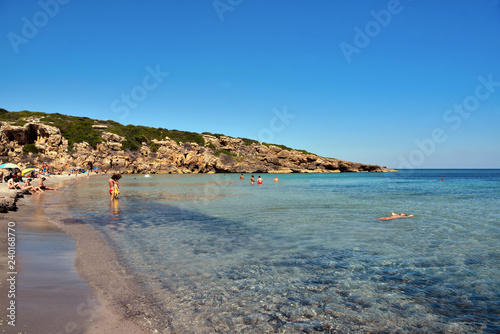 Fototapeta Naklejka Na Ścianę i Meble -  beach (cala mosche) in one of the most beautiful beaches of Sicily, in the Vendicari Natural Reserve syracuse italy