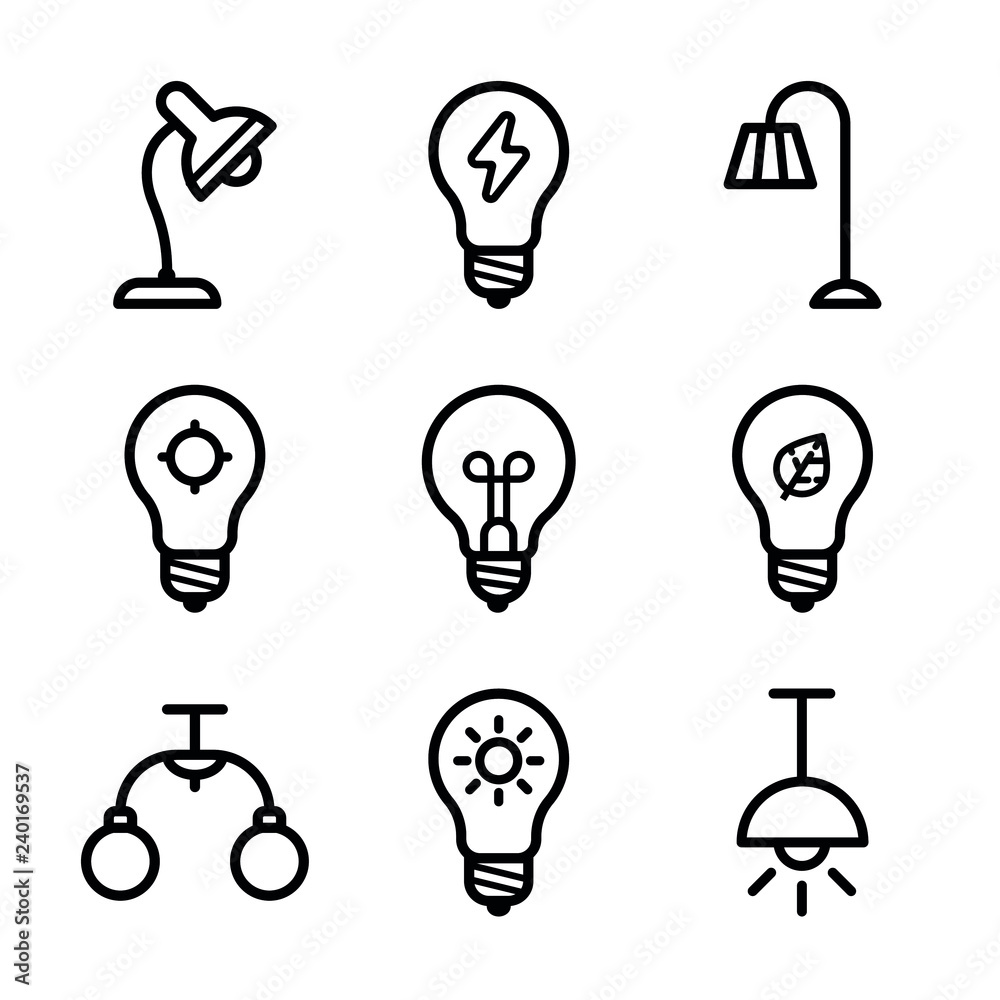 Lightbulbs Icon Set Lightbulbs Icon Set