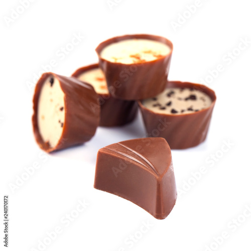 assortment of chocolates on a white background