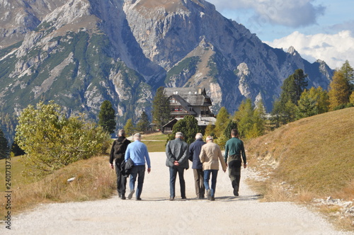 Spaziergänger, Wanderer in den Bergen