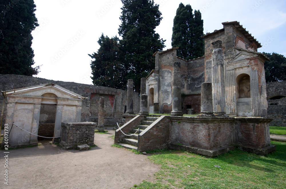 Ruins of the historical Roman city, Pompei, Naples / Italy