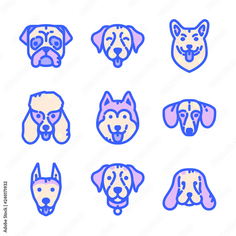 Dogs Icon Set Dogs Icon Set