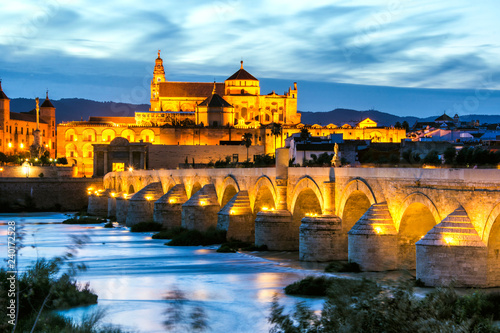 Spain Mezquita cathedral and Roman bridge, Córdoba