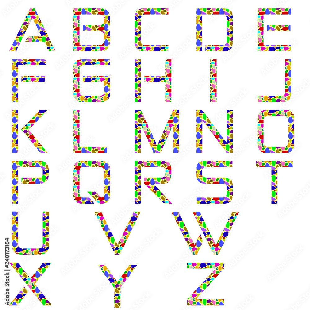 Vector of stylized modern font and alphabet - Images vectorielles (lettres) Vector of stylized modern font and alphabet - Images vectorielles (lettres)