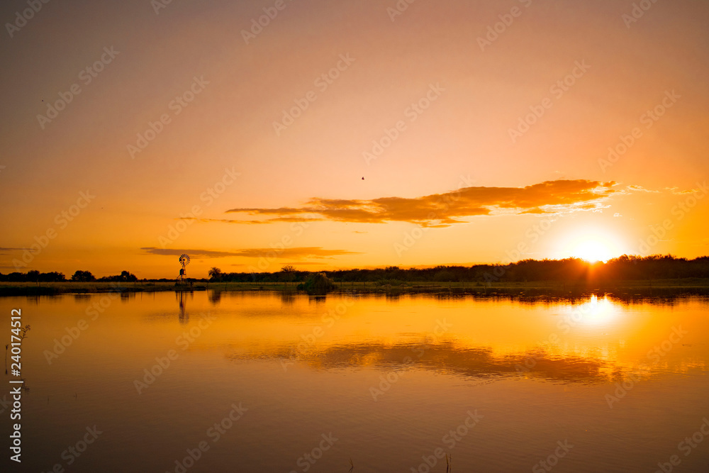 Obraz premium Atardecer de Campo