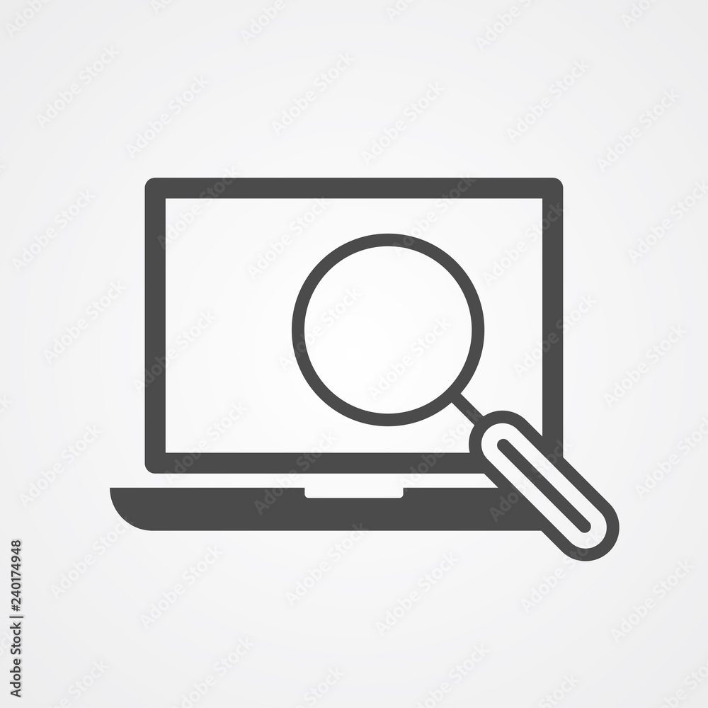 Laptop monitoring vector icon sign symbol Laptop monitoring vector icon sign symbol