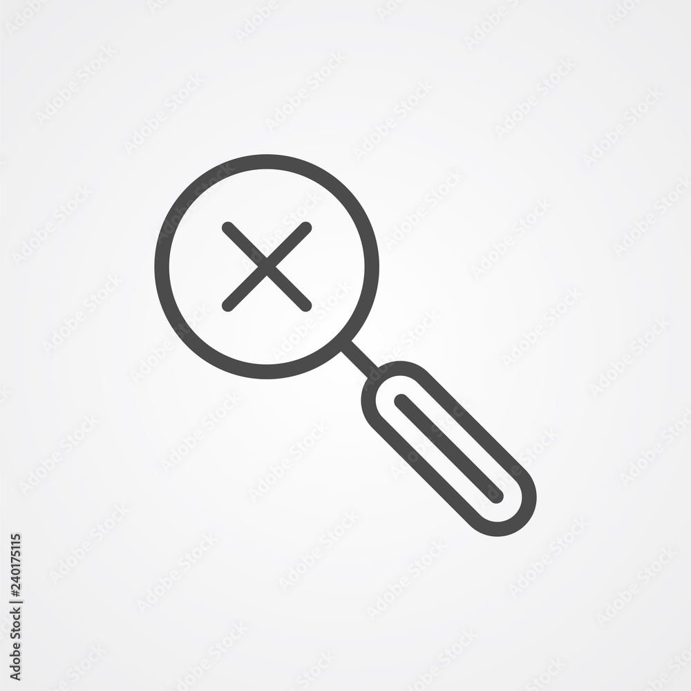 Search not found vector icon sign symbol Search not found vector icon sign symbol