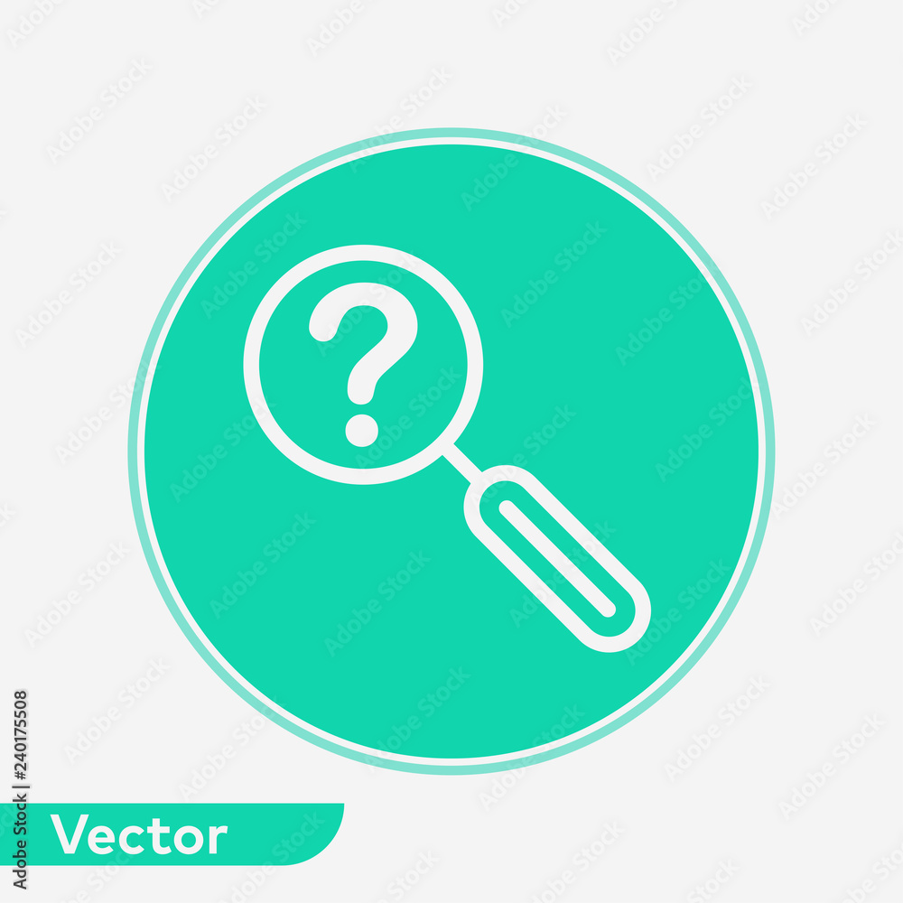 Question search vector icon sign symbol Question search vector icon sign symbol
