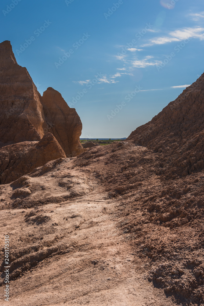 Compacted Trail Through Badlands