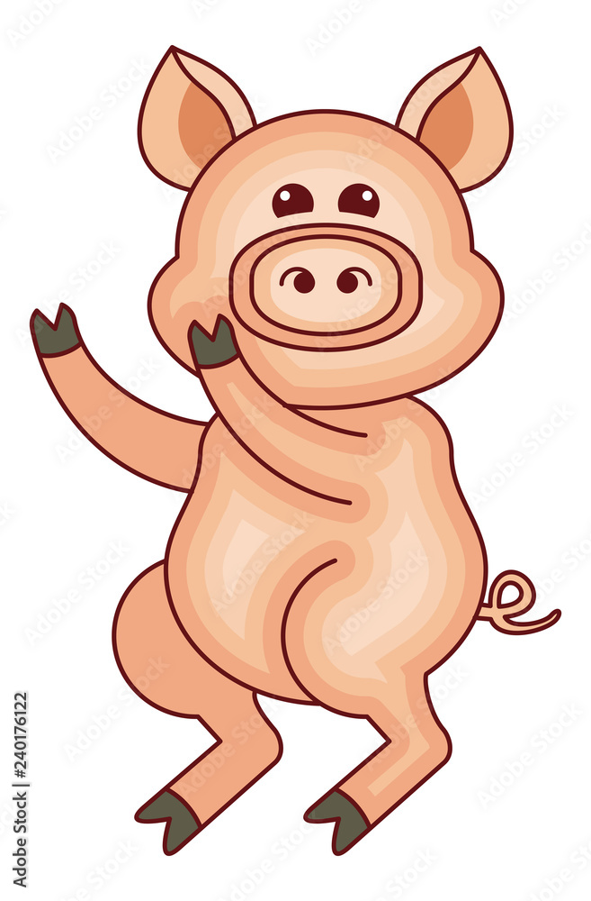 Funny cartoon pig figure Funny cartoon pig figure