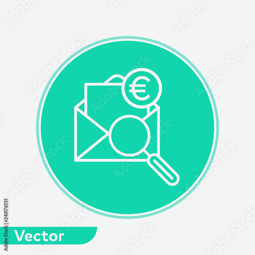 Search mail vector icon sign symbol