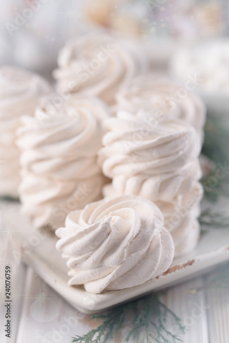 Light, airy dessert of marshmallow. Delicious and fragrant marshmallows. Light Marshmallow