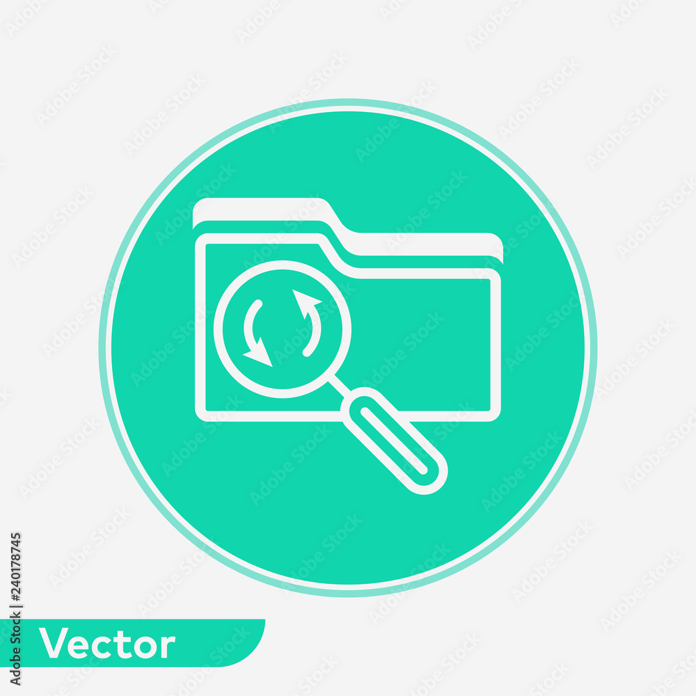 Search folder vector icon sign symbol