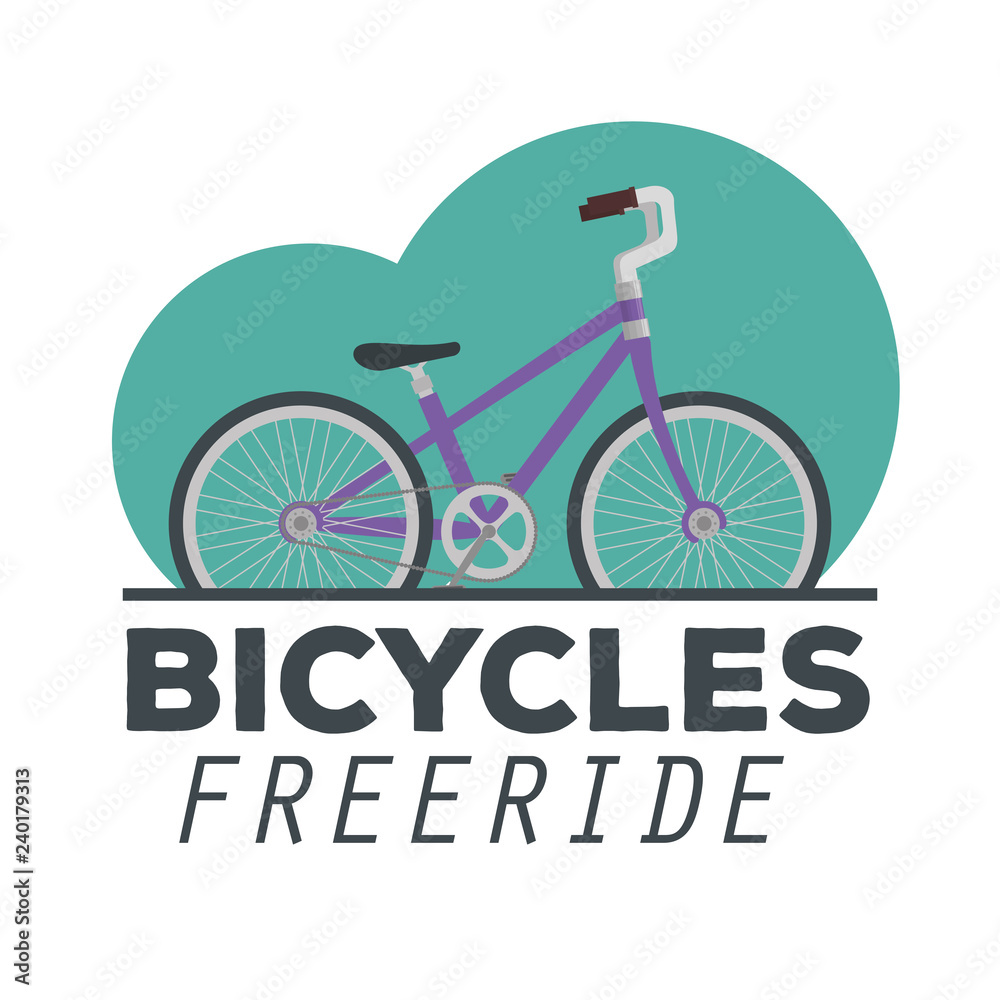 emblem of bicycle transport vehicle design
