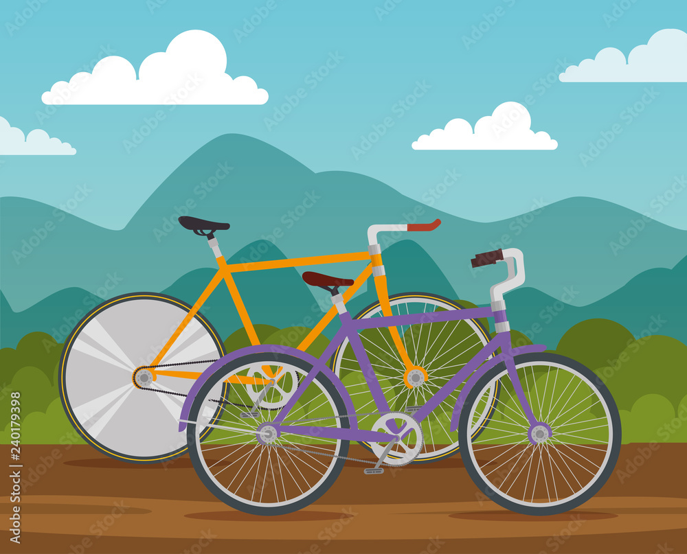 Fototapeta premium bicycles lifestyle transport vehicle to ride