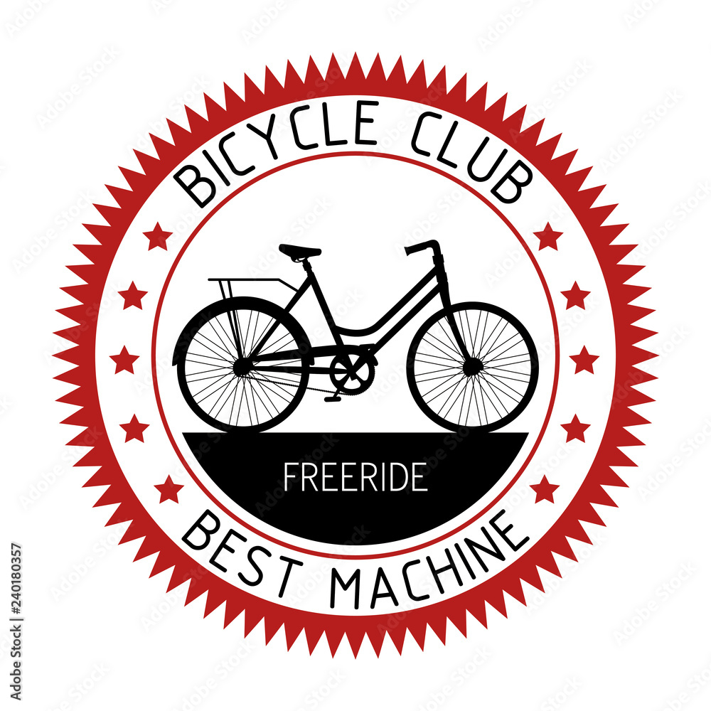 Naklejka premium bicycle emblem sport club design