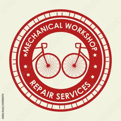 bicycle emblem shop with mechanical service