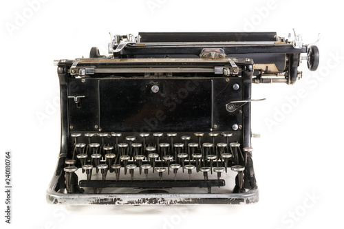 typewriter isolated on white background