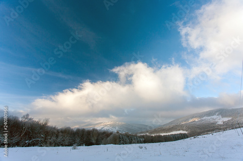 View to Polonina Wetlinska (Wetlinska Clearing), Bieszczady Mountains, Bieszczady National Park, Carpathians Mountains, Poland