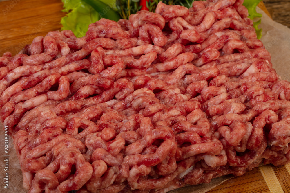 Raw pork minced meat Raw pork minced meat