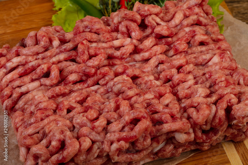 Raw pork minced meat