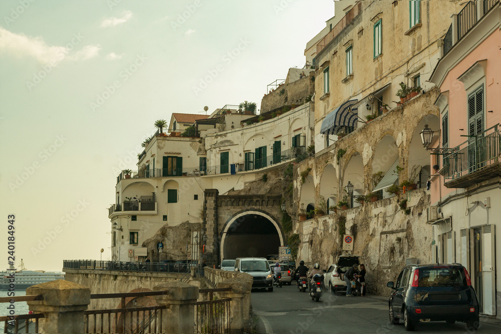 Amalfi Coast Road trip adventure Traffic Through Tunnel