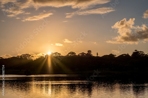 sunrise over a lake
