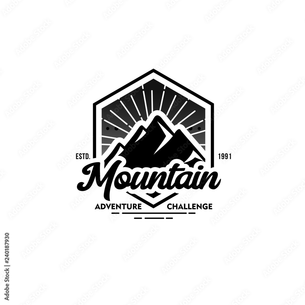 Mountain Vintage Logo Template