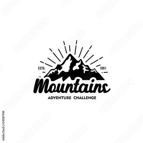 Mountain Vintage Logo Template
