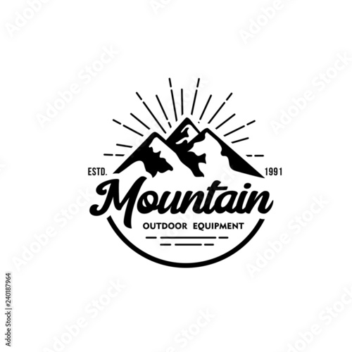 Mountain Vintage Logo Template