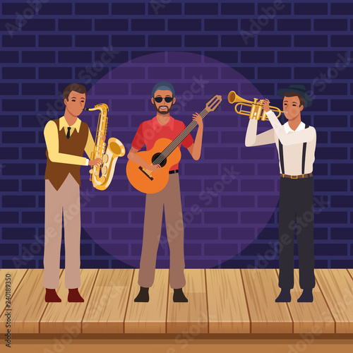 Music band cartoon