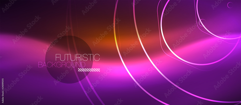 Neon glowing wave, magic energy and light motion background. Vector wallpaper template Neon glowing wave, magic energy and light motion background. Vector wallpaper template