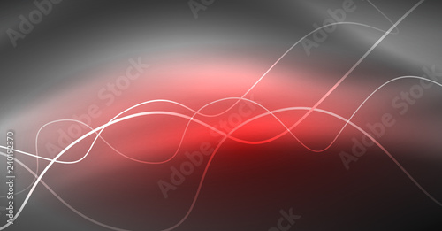 Neon lines wave background. Abstract composition