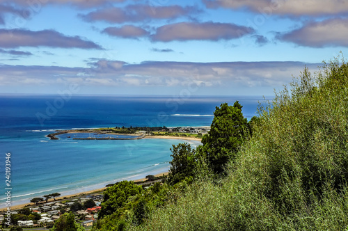 A favorite surfing spot on the Australian Pacific coast in Apollo Bay.