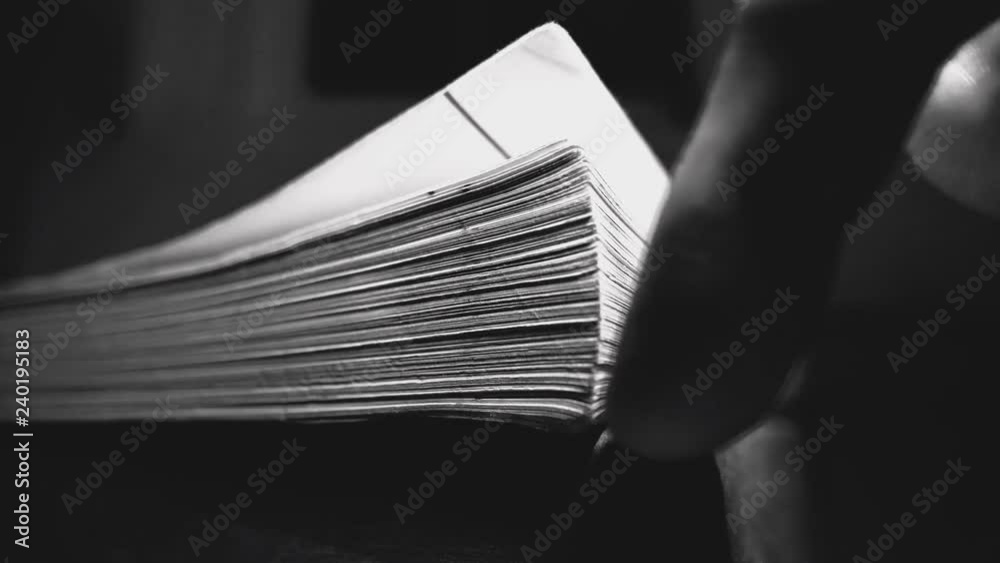 Detail of open book. Paper texture Stock Video Adobe Stock