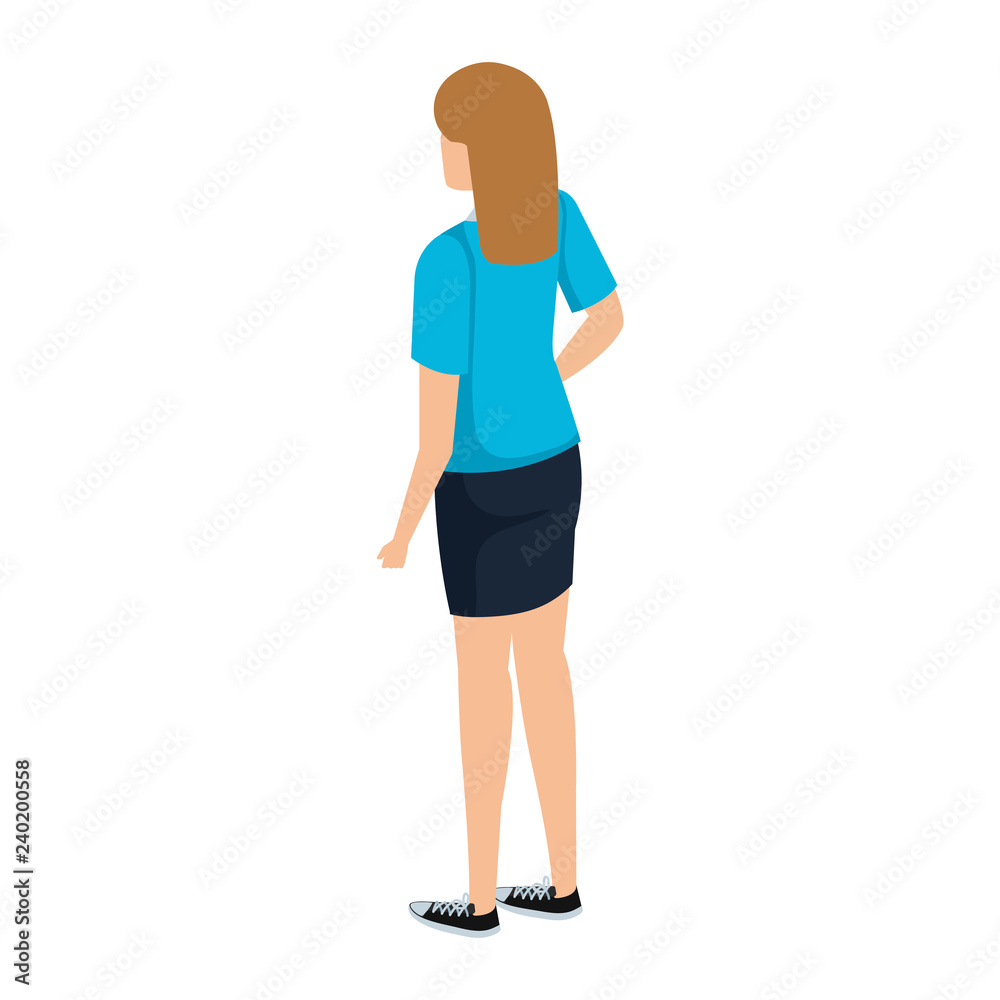 elegant businesswoman back avatar character elegant businesswoman back avatar character
