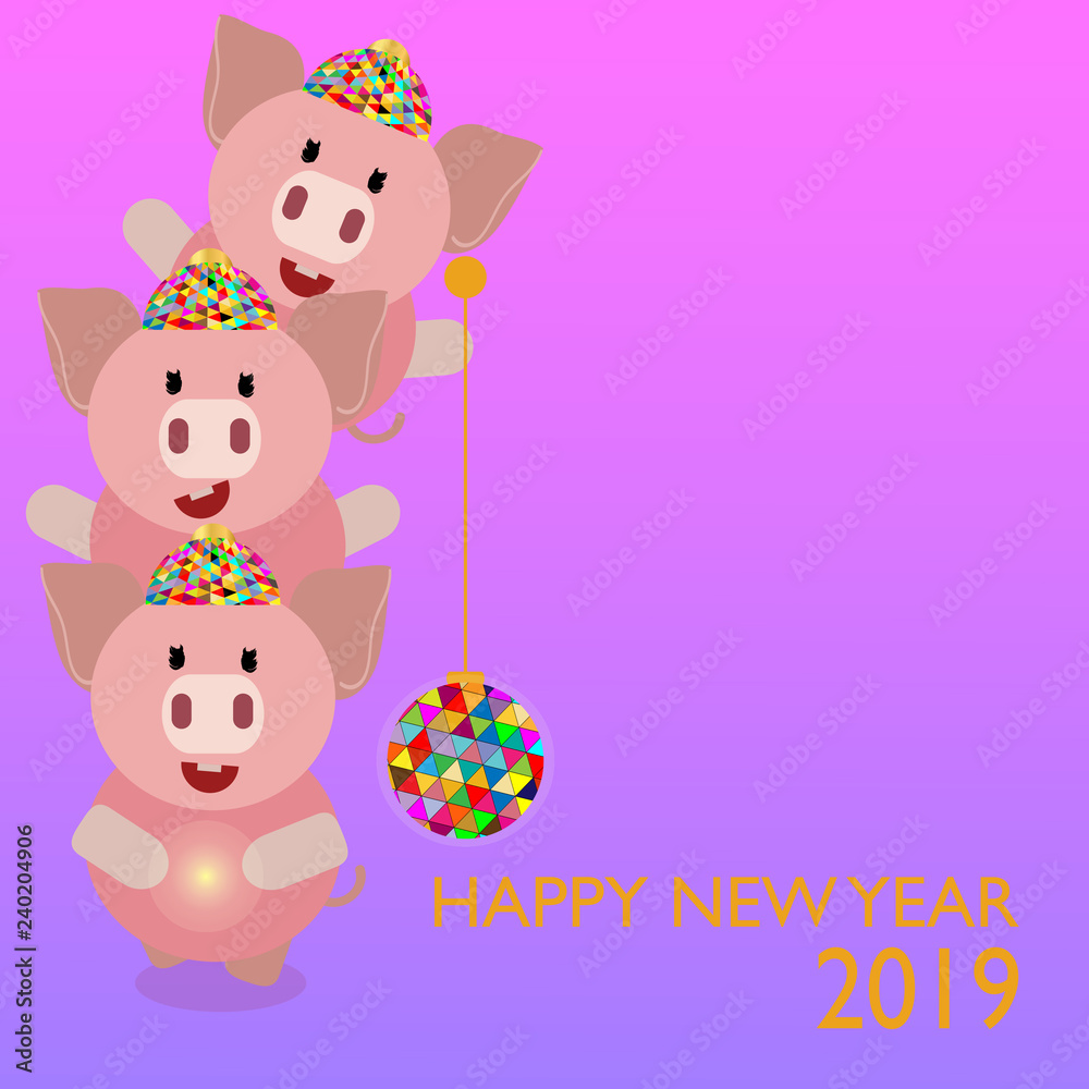 3 pigs happy new year 3