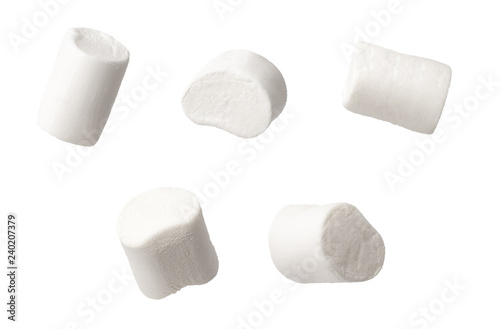 Принти на полотні set of marshmallows isolated on white