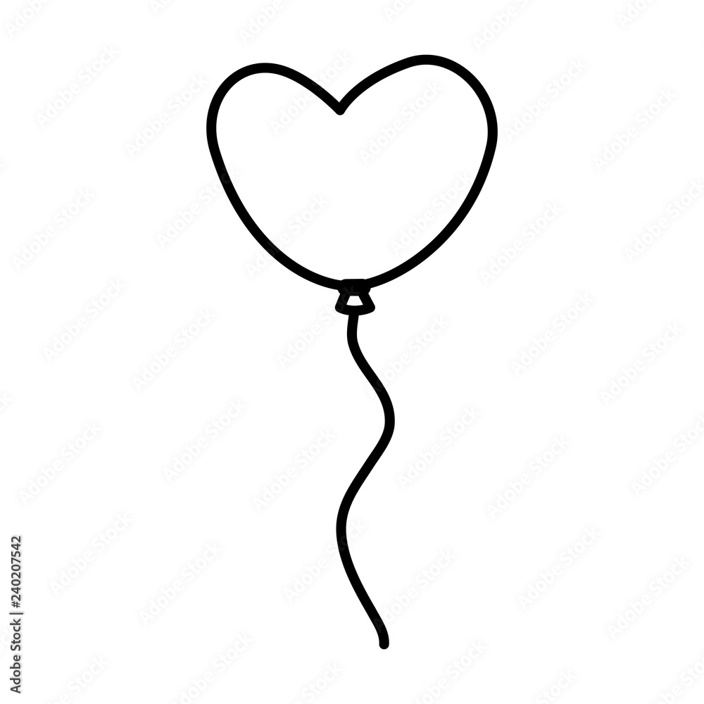 Heart shaped party balloon