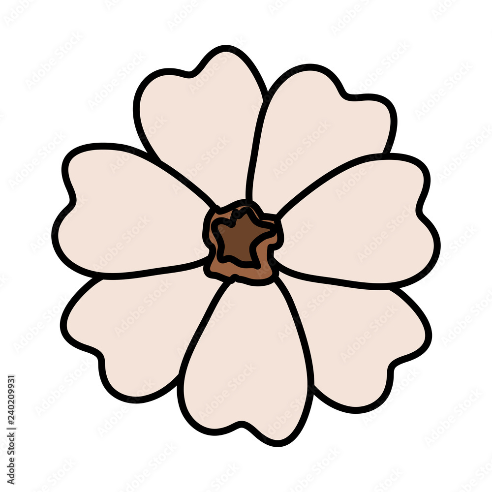 beautiful flower decorative icon