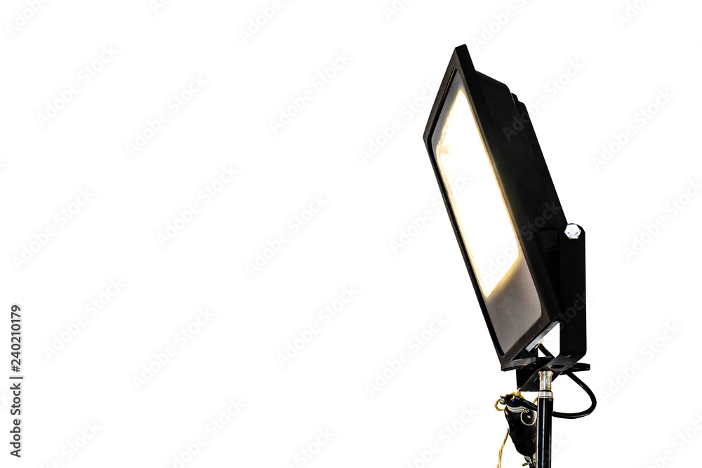 Isolate Lamp light for photographer, lighting bulb, Studio lamp on white background, Clipping path Isolate Lamp light for photographer, lighting bulb, Studio lamp on white background, Clipping path