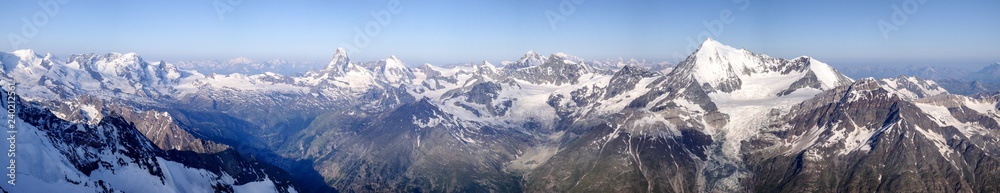 360 degree panorama view of the mountain above Zermatt in the Alps of Switzerland 360 degree panorama view of the mountain above Zermatt in the Alps of Switzerland