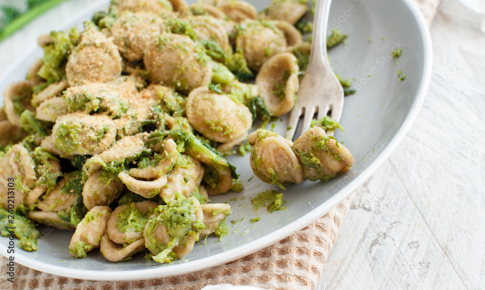 Orecchiette with turnip greens Orecchiette with turnip greens