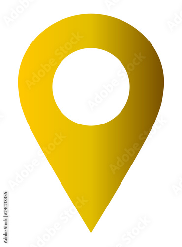 Free Download Pin point - golden gradient hollow, isolated - vector - GFXLoad