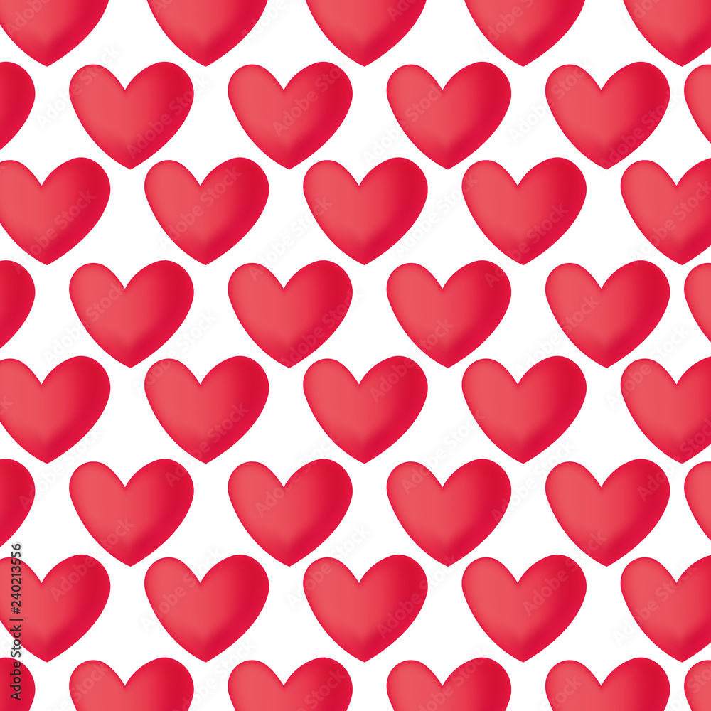 red hearts love pattern