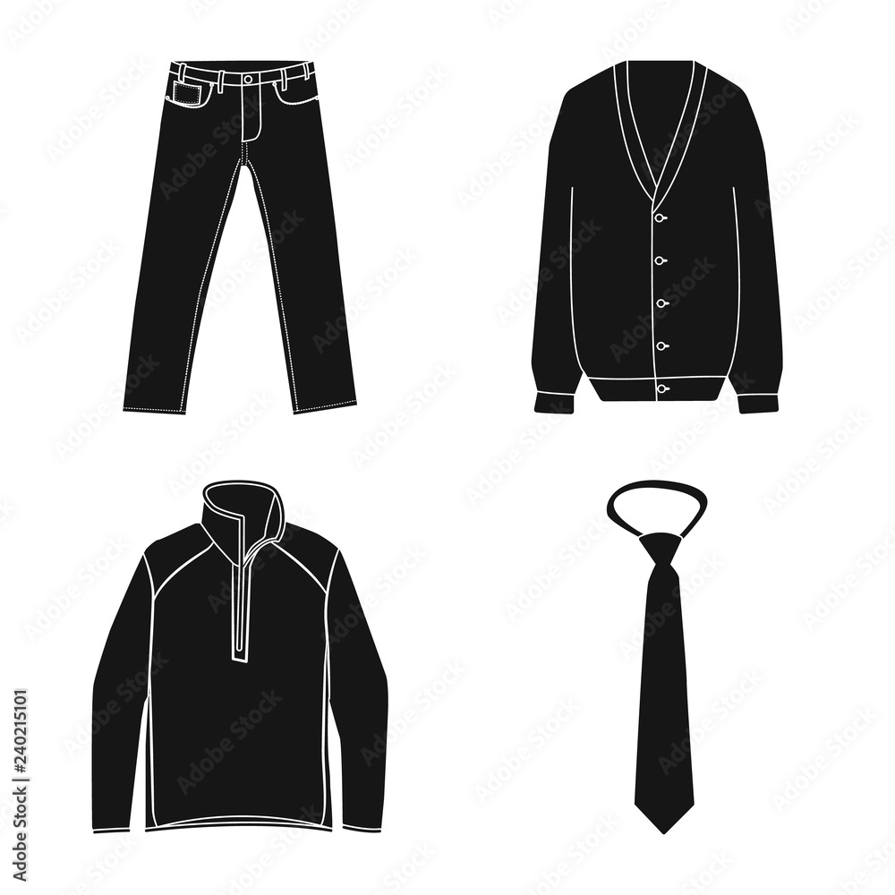 Vector design of man and clothing symbol. Set of man and wear vector icon for stock. Vector design of man and clothing symbol. Set of man and wear vector icon for stock.