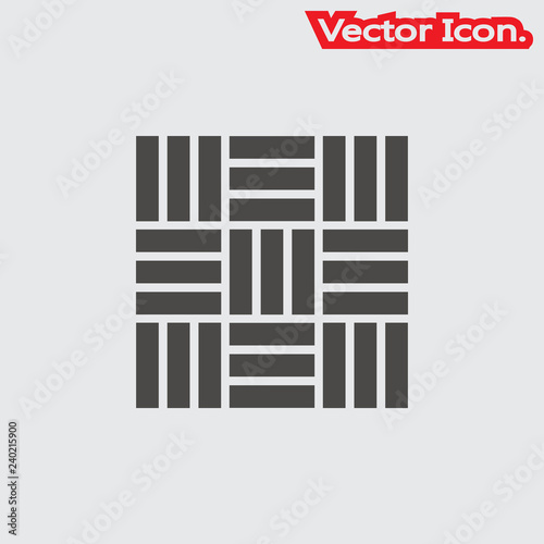 parquet floor icon isolated sign symbol and flat style for app, web and digital design. Vector illustration.