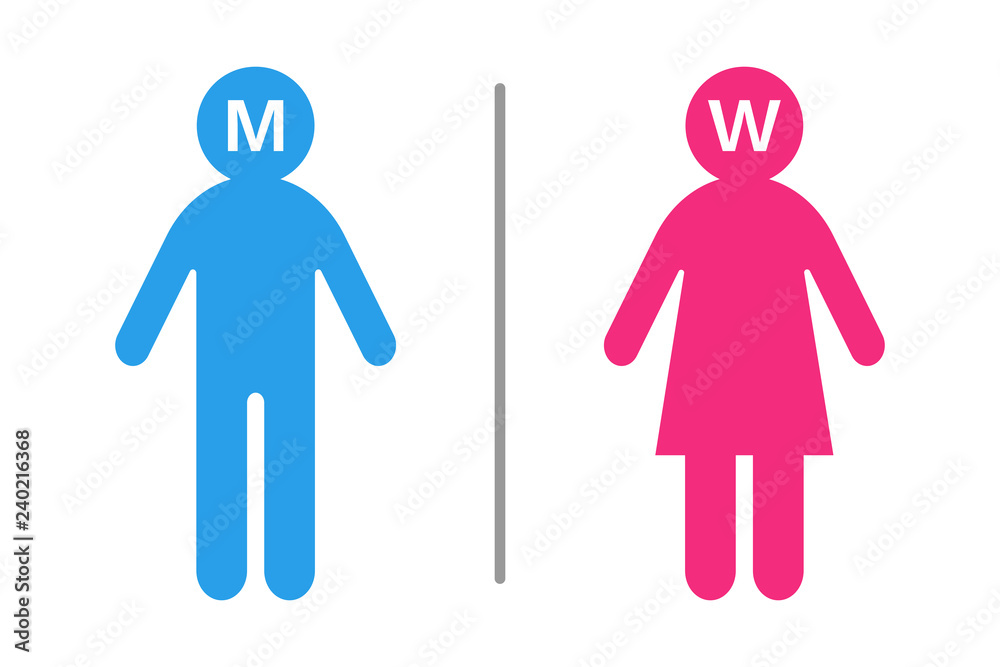 WC sign. Public restroom label. Vector. WC sign. Public restroom label. Vector.
