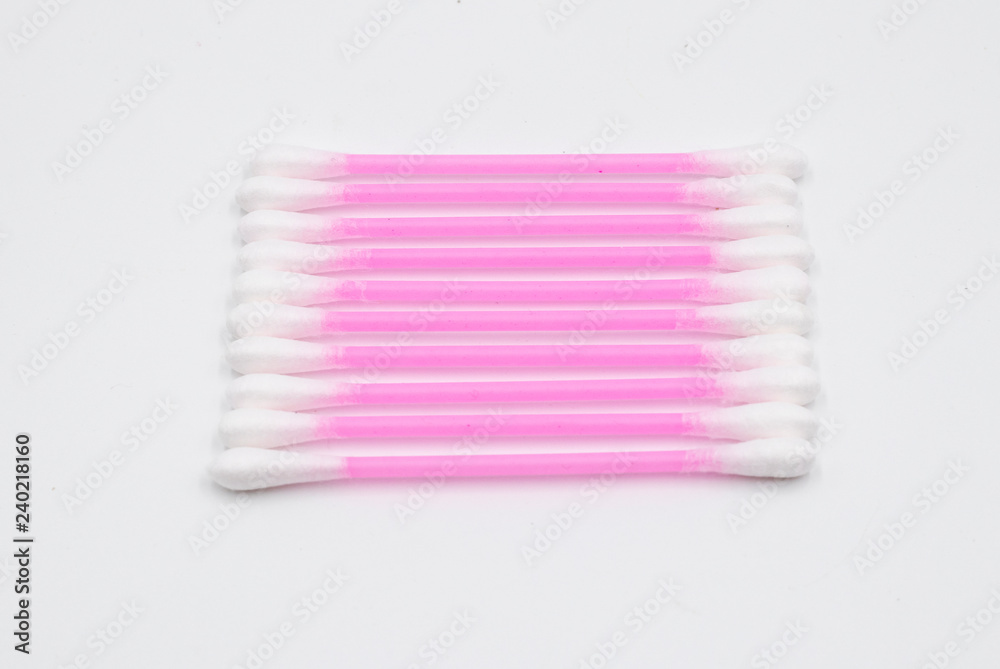 Cotton swabs on white background Cotton swabs on white background