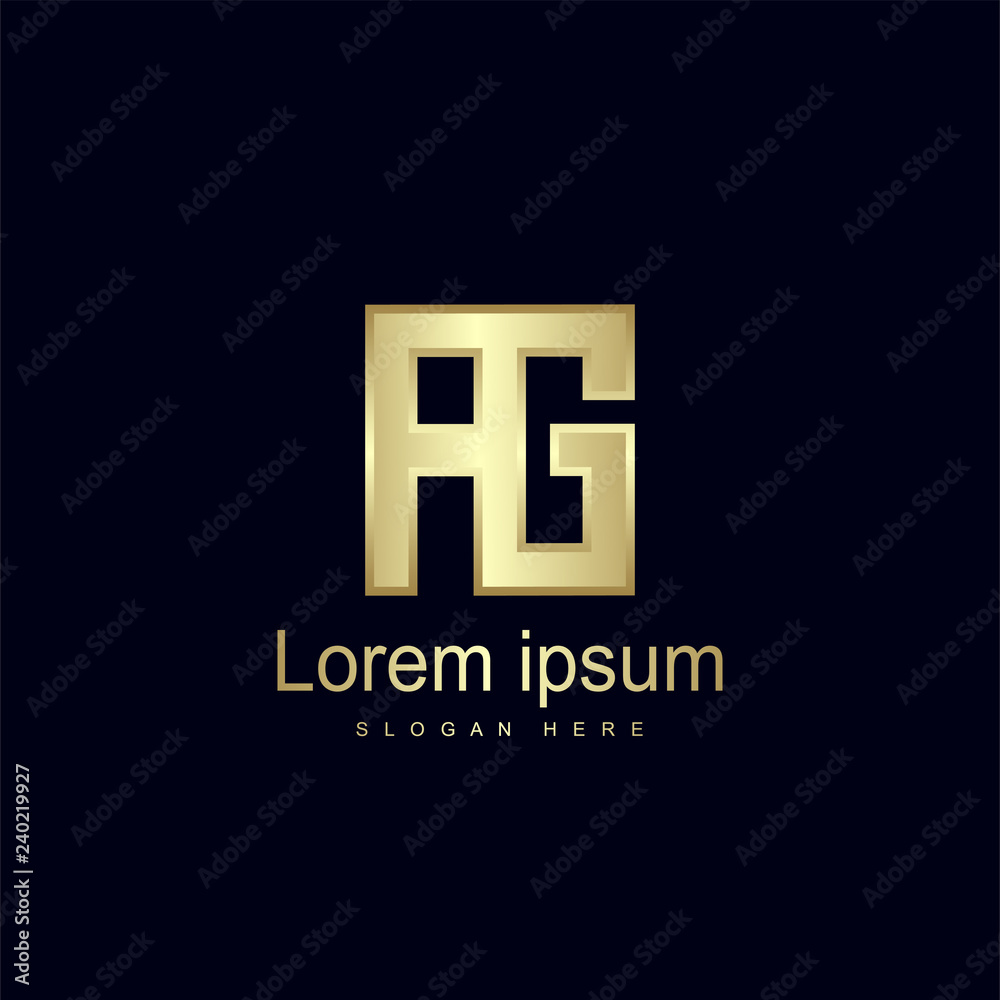 Initial Letter AG Logo Template Vector Design Initial Letter AG Logo Template Vector Design